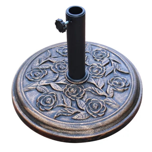 9KG Parasol Base Cast Iron Effect Heavy Duty Garden Umbrella Stand Weights