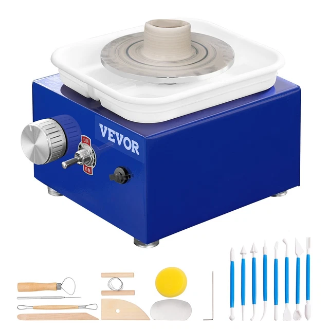 VEVOR Mini Tour de Potier 6,5/10 cm de Dia. Roue de Poterie Électrique 30 W
