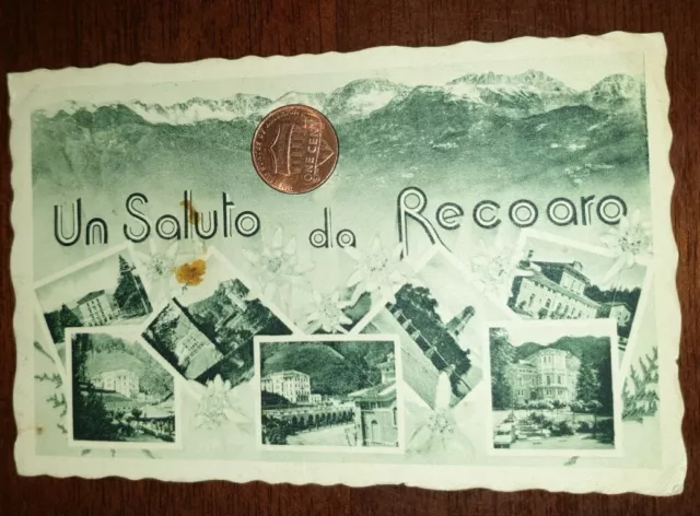 Cartolina d'epoca paesagg Italia Veneto Vicenza Recoaro saluti vedute