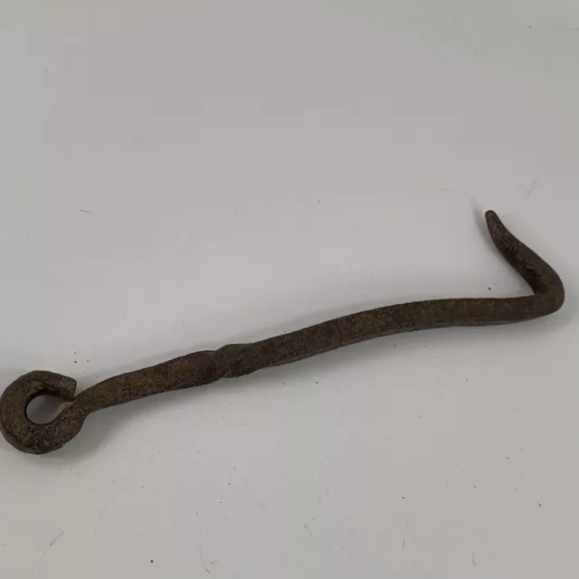 Antique/Vintage 6 Inch Hand Forged Twisted Gate, Door, Shed, Hook, Lock, Latch