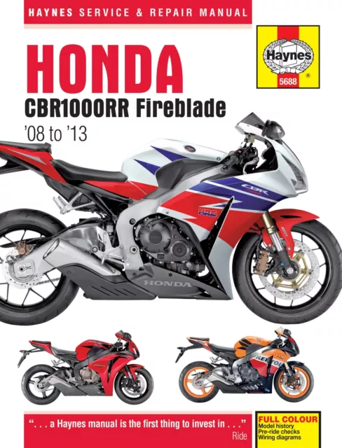 Honda CBR1000RR Fireblade (08 - 13) Haynes Repair Manual (Paperback)