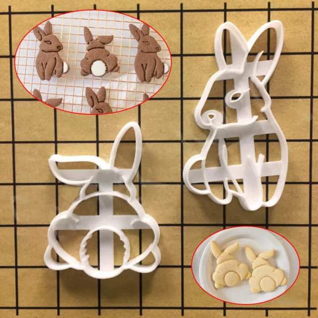 Coniglio plastica biscotto stampato stampo fuso fondente taglierina per biscotti strumento C ¬