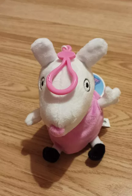 Brand New Peppa Pig Suzy Sheep, Coin Purse Soft Plush Kids Toy With Hanging Clip 3