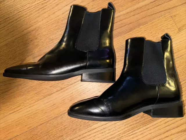Jeffrey Campbell Emrys Black Leather Chelsea Boot Sz 6 - Very Nice Pre-Owned 2