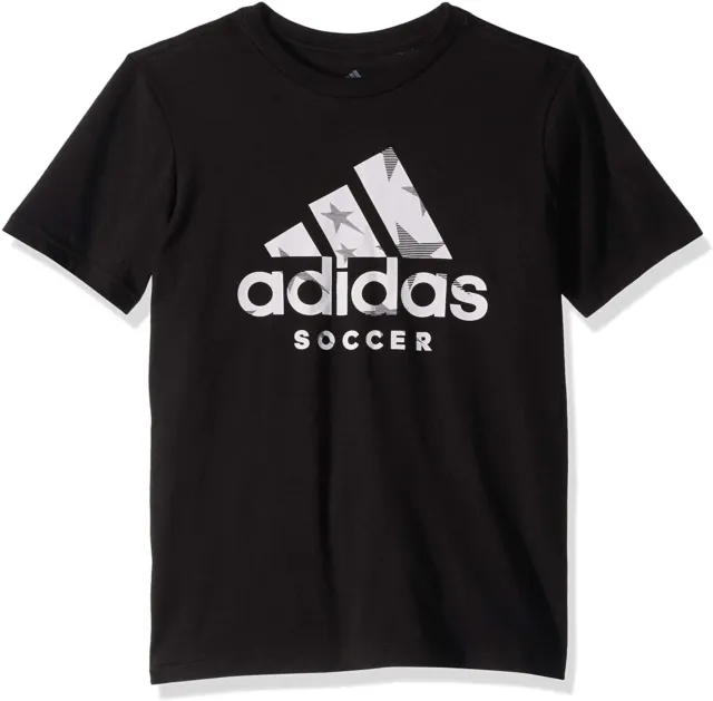 Adidas Youth Badge of Sport Soccer Tee Boys' Large Black S1954YGFXFB92