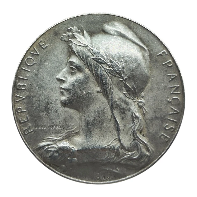 Médaille SOC ARCHITECTES SEINE INFERIEURE & EURE Par Oscar Roty - Argent Plaqué