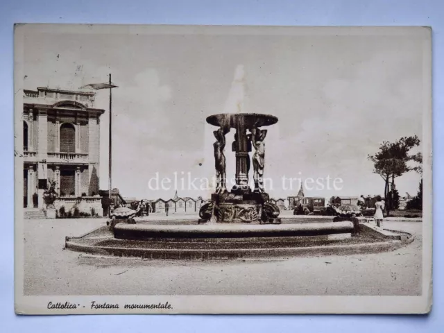 CATTOLICA fontana Rimini vecchia cartolina