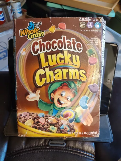Vintage General Mills Chocolate Lucky Charms 6.9 oz  Empty2005