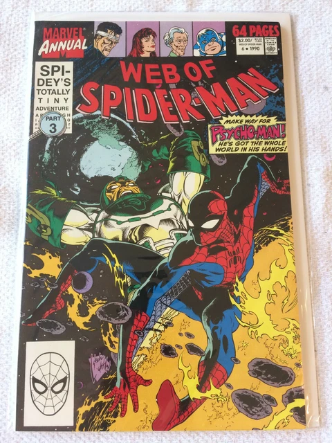 Web of Spider-Man #6 ANNUAL 1990 VF+/NM Marvel Comics Group