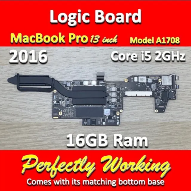 Logic Board 2016 MacBook Pro 13" A1708 Core i5 - 16GB RAM