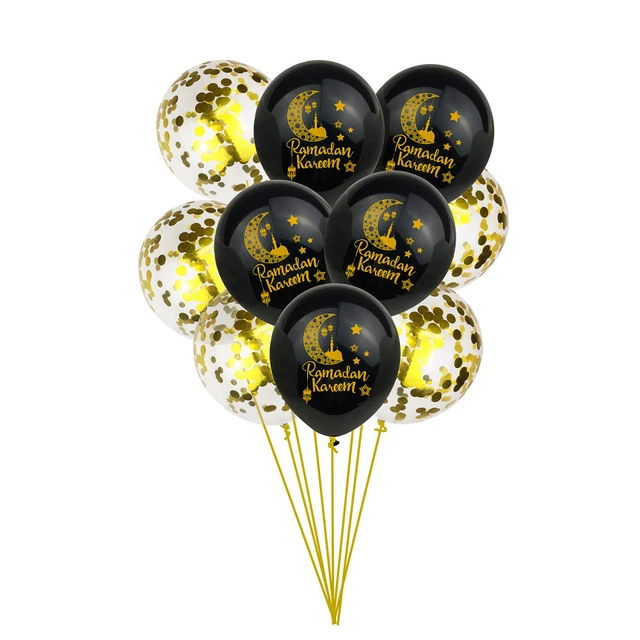 Eid al- 60 PCS Eid Mubarak Party Balloons Mubarak Hanging Decorations
