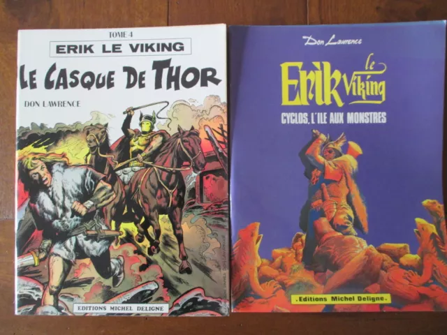 Erik Le Viking (Don Lawrence) Lot De 2 Albums Editions Deligne Passionnant Rare