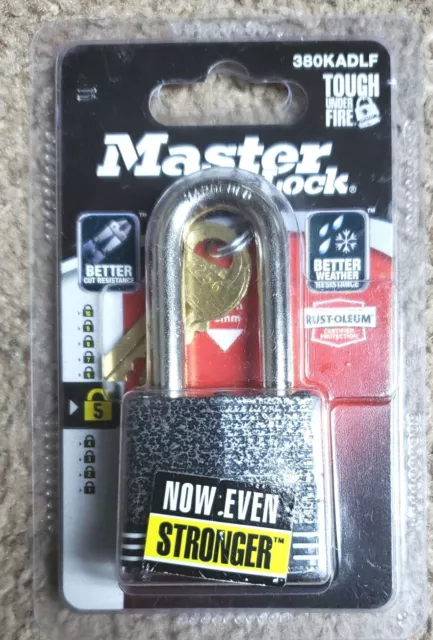 Master Lock 380KADLF Rust-Oleum Certified Laminated Steel Padlock w/ 2 Keys