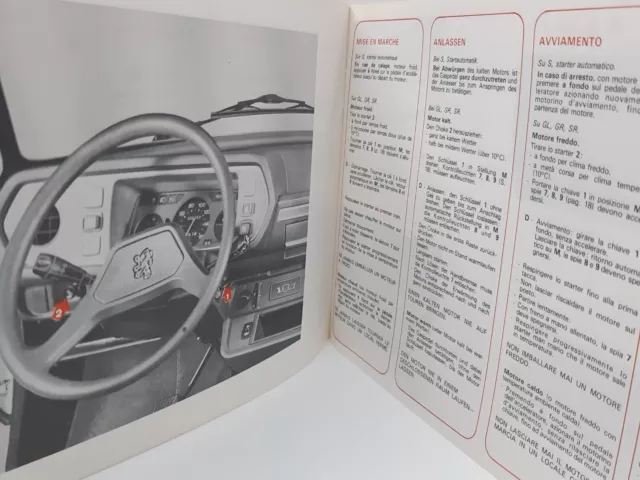 Ancien livret Peugeot 104 GL GR SR guide notice manuel entretien carnet conduite