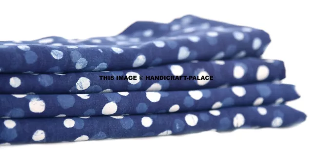 Mano Bloque Algodón Estampado Gasa Tela Confección Indio Costura Por 4.6m