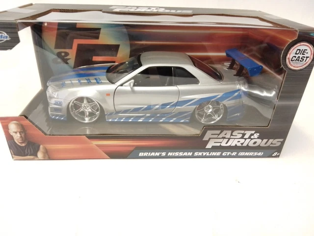 FAST AND FURIOUS Brians Nissan Skyline 2000 Gt-R 1:24 Echelle Jada 99686 EUR 54,31 - FR