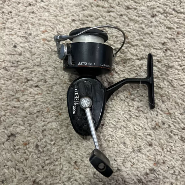 VINTAGE GARCIA MITCHELL 300A Spinning Fishing Reel France Parts Bail Needs  Work $9.99 - PicClick
