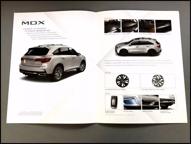 2017 Acura MDX Original Car Accessories Sales Brochure Folder 2
