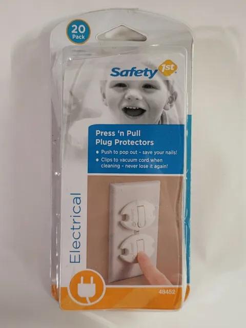 Safety 1st Press 'n Pull Plug Protectors, 20pk  48452 SEALED NEW