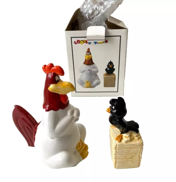 Foghorn Leghorn & Henry Hawk Salt Pepper Shaker Loomey Tunes 1993 - New in Box