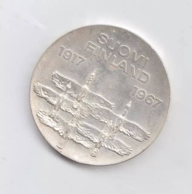 Finland Silver Uncirculated 1967 10 Markkaa-Lot E33