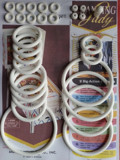 Kit D'élastiques En Caoutchouc Pour Flipper Gottlieb Joker Poker - Neuf