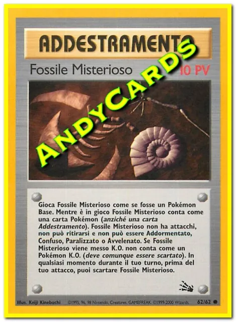 Fossile Misterioso 62/62 - Comune - Fossil - Ita - Pokemon - Andycards