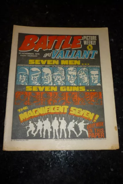 BATTLE PICTURE WEEKLY & VALIANT Comic - Date 20/11/1976 - UK Comic