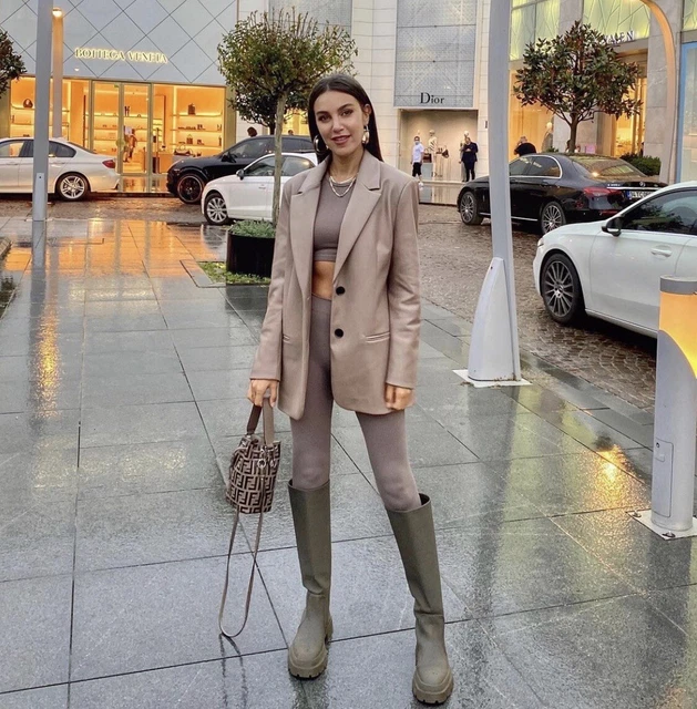 Blazer Zara En Simili Cuir écru - Taille S, Ceinturé, Doublure Coton, Neuf Avec étiquettes