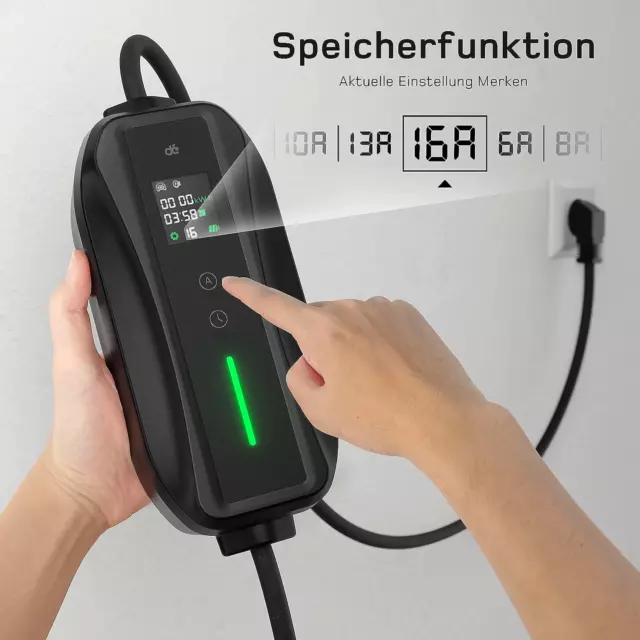 6M EV Ladekabel Type2 Schuko 1-Phasig 6-16A 11kw Heim Ladegerät für SMART FORTWO 3