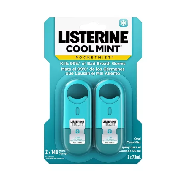 Listerine Pocketmist Cool Mint,Pack of 2 Count