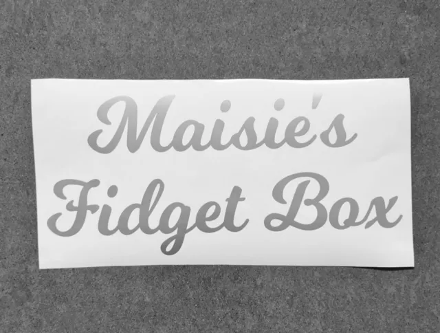 Personalised Name Vinyl Sticker/Decal for Fidget Box Gift/Push Pop It popit Toys