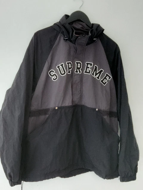 SS18 SUPREME COURT zip pull pullover L Large water resistant Black