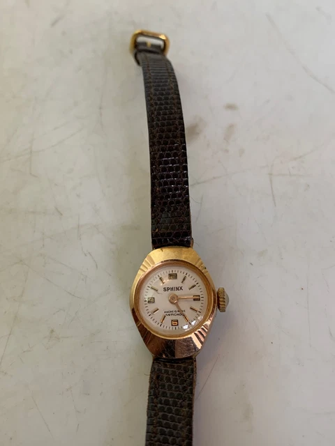 Montre Vintage ORNATA Plaquée Or Pour Femme – Mécanique, Bracelet Doré