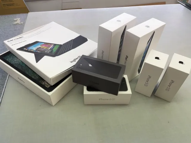 empty Apple iphone and ipad pro mini boxes joblot job lot 