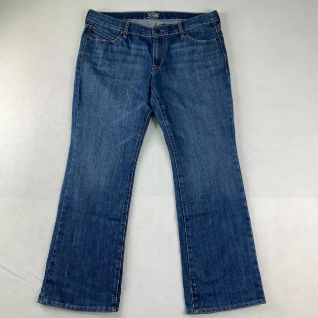 Old Navy The Diva Straight Leg Denim Jeans Women's 12 Short Blue Cotton Blend