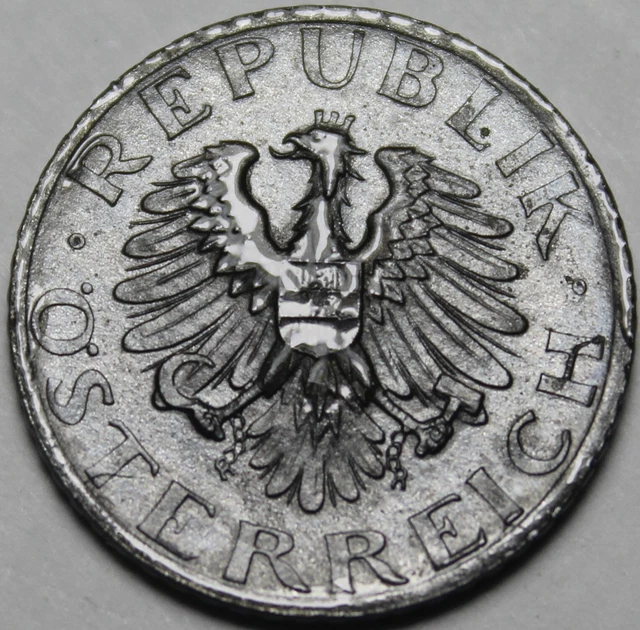 Austria 5 Groschen, 1972 Gem Unc~Zinc~Eagle With Hammer & Sickle~Free Shipping