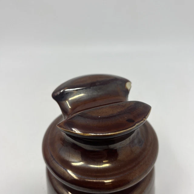 Vintage Rare Locke HI-Top 77 USA Porcelain Electrical Insulator Chocolate Brown 13
