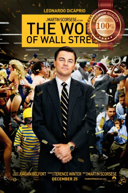 The Wolf Of Wall Street Official Original Cinema Movie Print Premium Poster