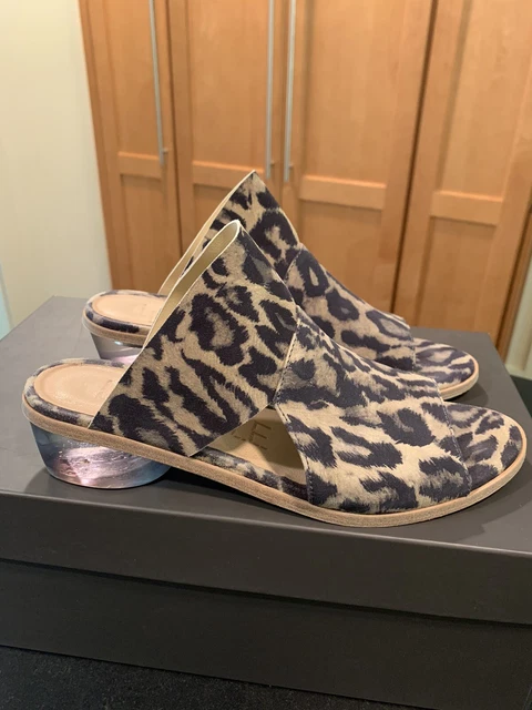 LD Tuttle The Stare Slides  in Leopard Print Size 38