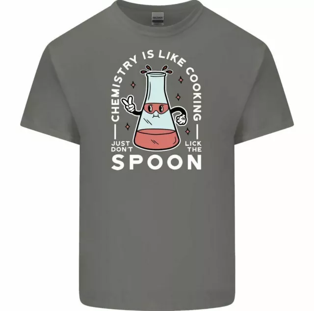 T-shirt da uomo divertente chemistry is Like Cooking Just Don't Lick the Spoon 2