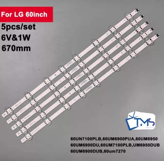 KIT LED (5PCS) - SSC_TRIDENT_60UK62_S - Pour TV LG 60UM7100PLB