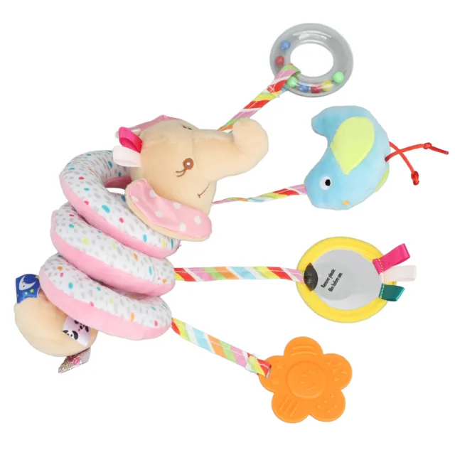(Style 2)Baby Spiral Activity Toy Stuffed Soft Animal Hanging Stroller Toy