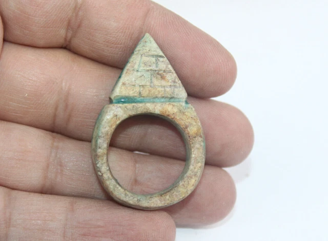 RARO ANTIGUO EGIPCIO FARAÓNICO ANTIGUO Pirámide Anillo EGYCOM