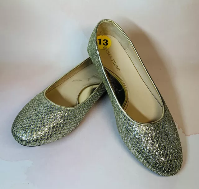 Ivanka Trump Little Girls Ballet Shoes Flats US 13 Gold ✨Champagne