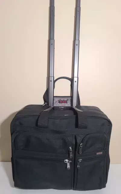 TUMI Alpha Expandable Rolling Briefcase Carry On Luggage. Style 26003D4.