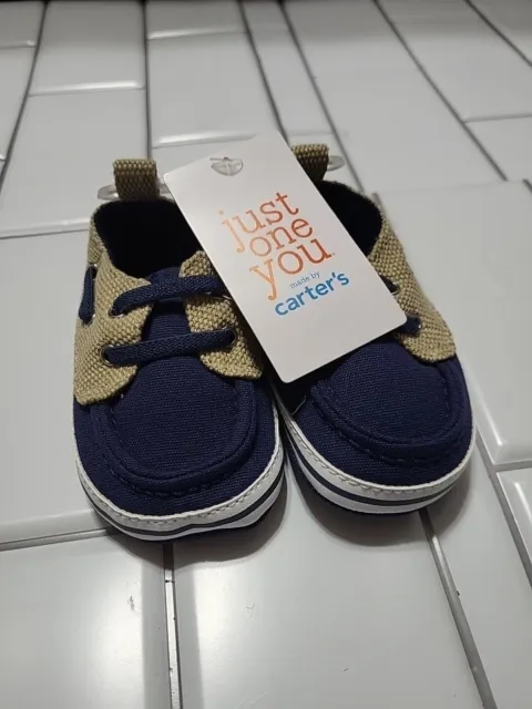 just one you CARTERS 3-6M baby boy shoes 💙