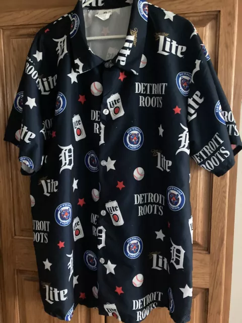 Detroit Tigers Miller Lite Men’s Logo T-Shirt, Men's Large, NWOT, SGA