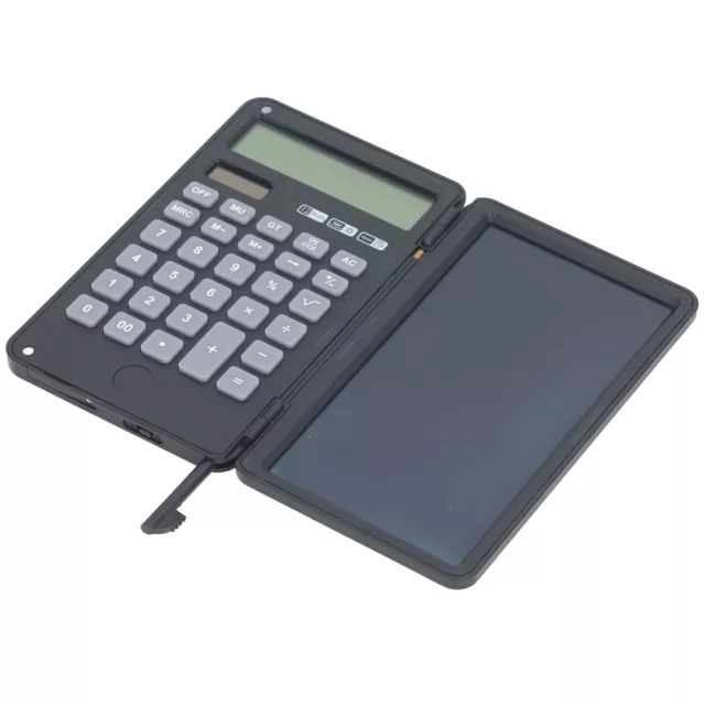 (Black)Calculator Handwriting Board Electronic Drawing Board With 12 Digit