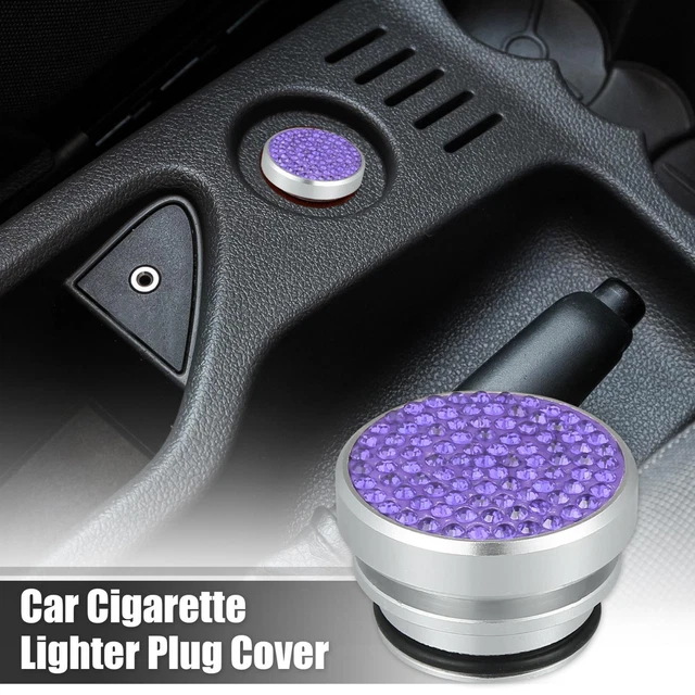 Bling Cigarette Lighter Cover Cap 12V Universal for Vehicle Boat RV Purple
